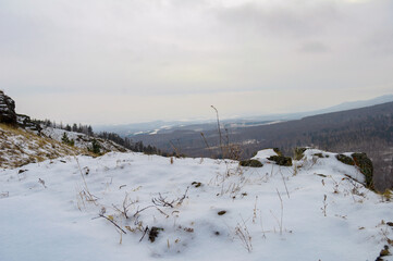 landscape with snow