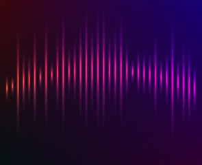 Color music equalizer - Sound waves abstract - purple background for different joyful events. Vector illustration eps 10 can be used presentation template, brochure layout page, cover magazine moskup