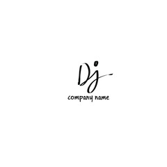 Dj beauty monogram and elegant logo design