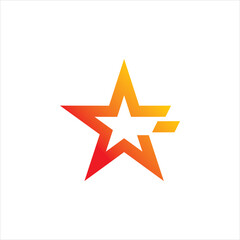 star motion color fast speed logo design