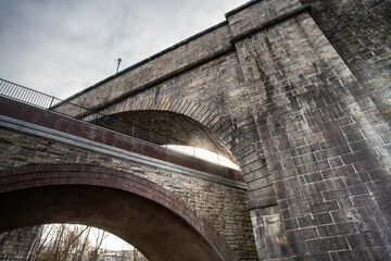 View of the historic Old Croton Aqueduct in New York State seen from Ossining Greenway