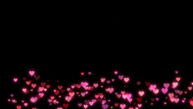 glitter hearts lower third animation video