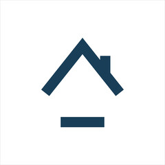 modern housing real estate color line logo design
