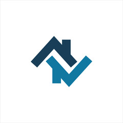 housing real estate check logo design