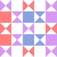 Ornament from triangles.Vector. Image on white and colored background.