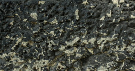 Background grey old rusty plastered wall