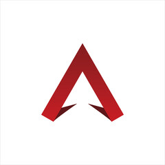 red triangle arrow pyramid logo design