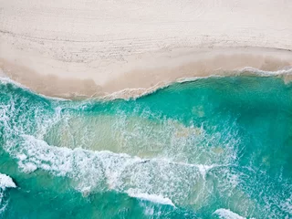 Fototapeten Drone photo of empty Playa Ballenas, Cancun, Mexico © jpbarcelos