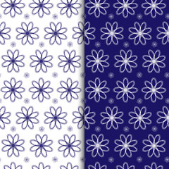 Seamless doodle flower pattern