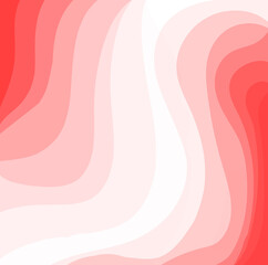 Abstract background of white and red wavy stripes. Vector layout design for presentations banners, flyers, posters and invitations. Eps10