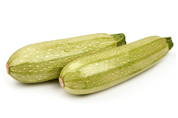 Fresh zucchini, squash, isolated on a white background
