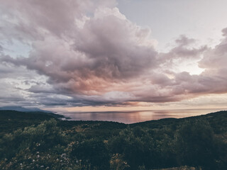 Fototapeta premium clouds over the mountains Greece