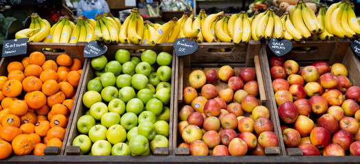 Fruits in a farmers market