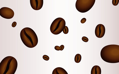delicious coffee drink poster with seeds pattern