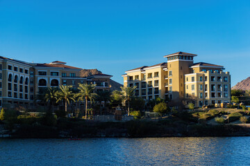Afternoon view of the beautiful scenery around Lake Las Vegas