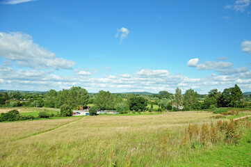 Summertime landscape in the British countryside.