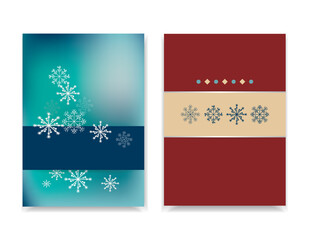 Fototapeta na wymiar Winter background design of white snowflake with copy space Snowfall frozen poster. Color background baner. Jpeg illustration