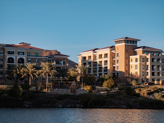 Afternoon view of the beautiful scenery around Lake Las Vegas