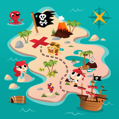 Super Cute Pirate Adventure Map