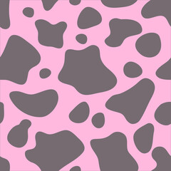 Fototapeta premium Seamless pattern gray and pink. Cow hide background.