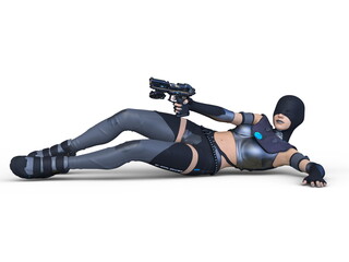 戦うスーパーウーマン