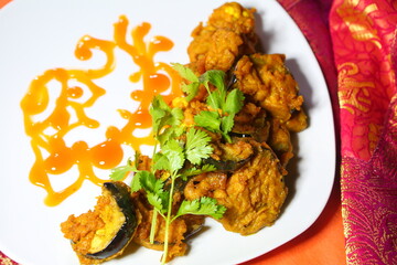 Pakora. Indian dish