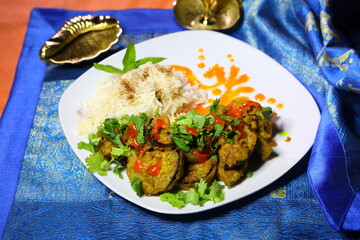 Pakora. Indian dish