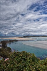 Fototapeta na wymiar Nambucca Heads Rivermouth on a changeable summer's day.