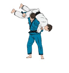 Illustration of judo technique