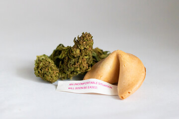 Cannabis with a fortune cookie 