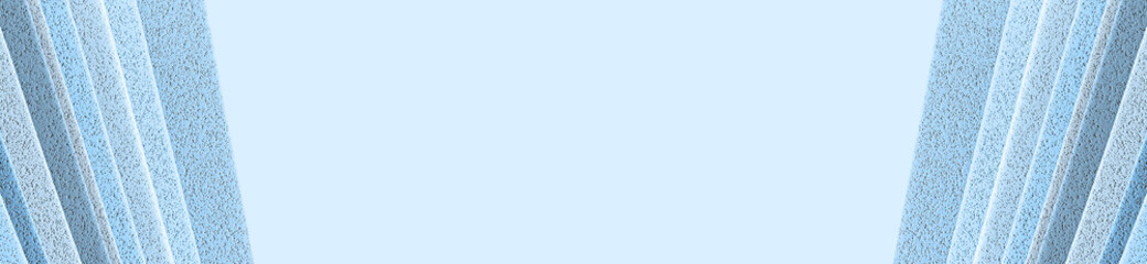 Blue shades of paper texture background, horizontal banner. Abstract backdrop.