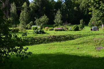 Wald und Wiese im Gaujas Nationalpark, Lettland, Latvia