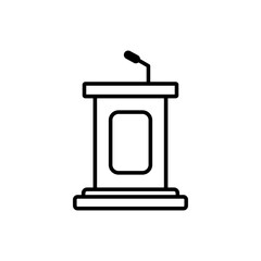 speaker podium icon vector