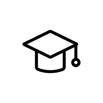 graduate hat icon vector