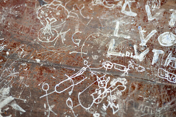 Kritzeleien an eine Wand - New York