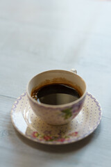 beautiful cup of coffee on table