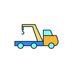Transportation crane machines vector icon eps