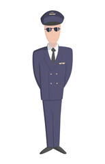 aircraft pilot vector illustration isolated