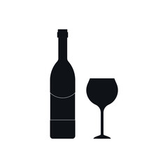 Wine vector illustration icon set. Included the icons as red wine, white wine, glasses, sommelier, tasting, ferment and more.
