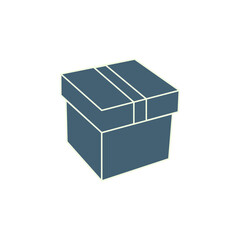 Box icon or logo in modern line style. High quality black outline pictogram for web site design and mobile apps. Vector illustration on a white background.