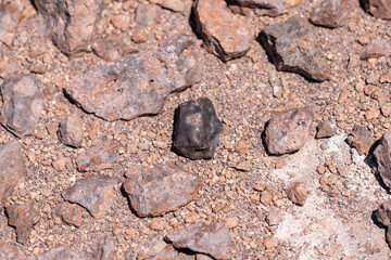 Chondrite Meteorite, a piece of rock formed in outer space in the early stages of Solar System as...