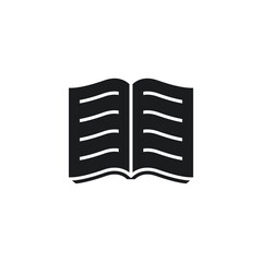 Book icon flat vector illustration