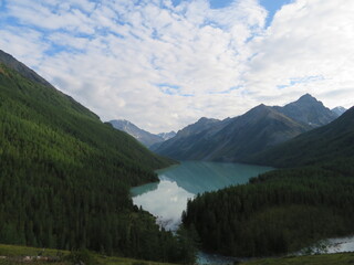 Naklejka na ściany i meble Beautiful lake. Altay