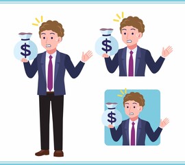 Young man in an afro hair suit_B