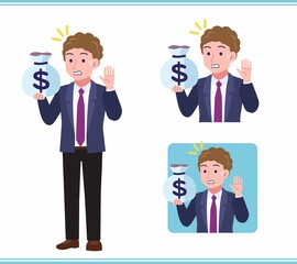 Young man in an afro hair suit_B