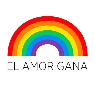 banner del orgullo lgbt bandera arcoiris amor gana espa&ntilde;ol 