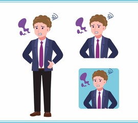 Young man in an afro hair suit_B