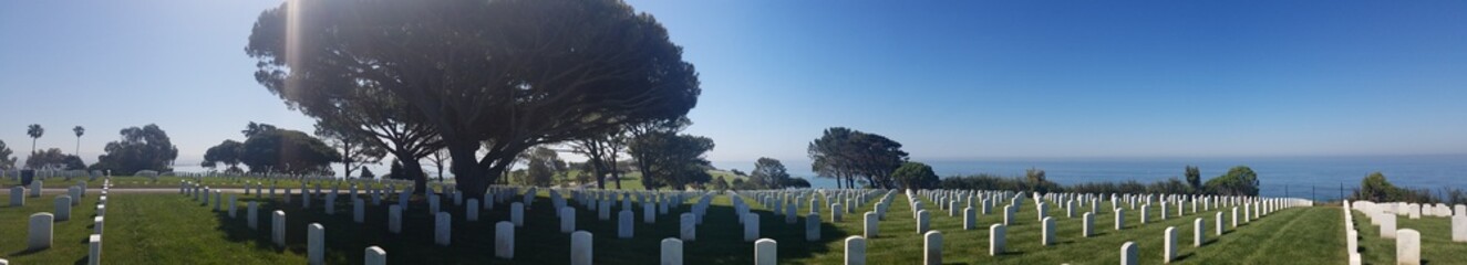 military cemetery on a nice day