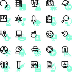 Fototapeta premium Educational media icon with combined technique, line and solid style