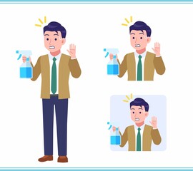 Young man with a tie